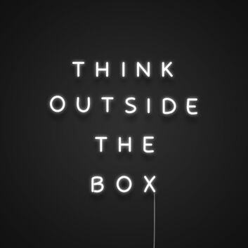 Think Outside The Box Neon Sign