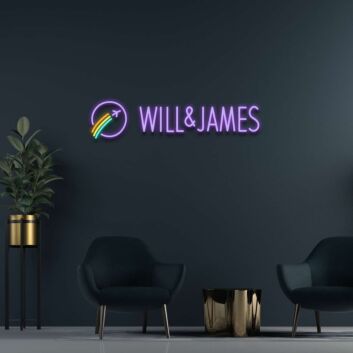 Will and James Neon Sign