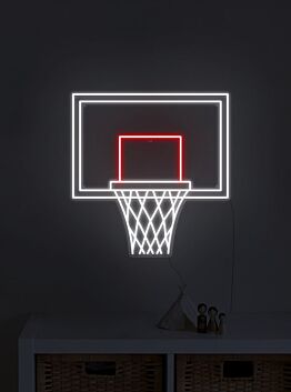 Basketball Backboard and Net LED Neon Sign
