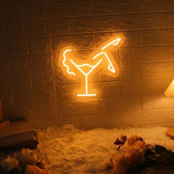 MARTINI GLASS" LED Neon Sign