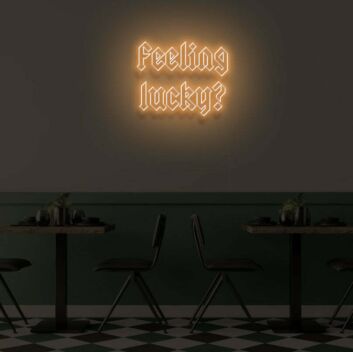 &quot;FEELING LUCKY&quot; LED Neon Sign