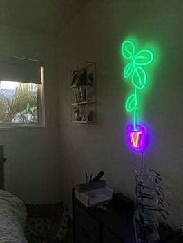 Fiddle Leaf Fig Plant Neon Sign
