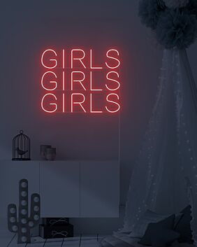 GIRLS GIRLS GIRLS V2 Neon Sign