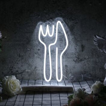 Knife and Fork Neon Sign