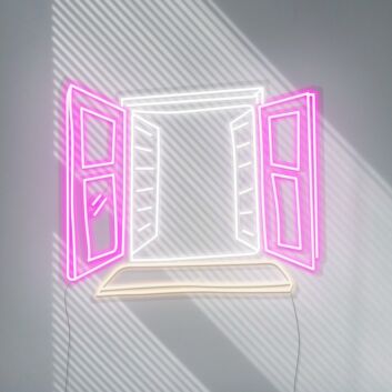 Pink Window View Neon Sign