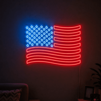 USA Flag Neon Sign