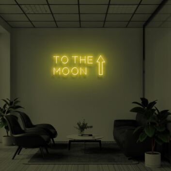 TO THE MOON" LED Neon Sign