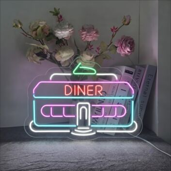 Diner Car 1950 Neon Sign
