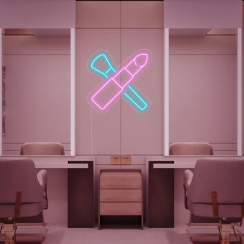 Makeup Brushes Neon Sign