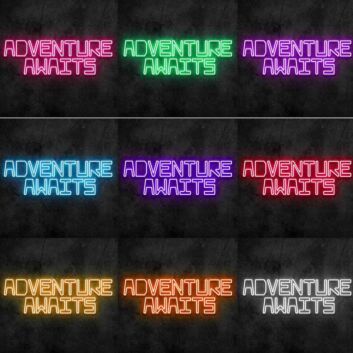Adventure Awaits Neon Sign