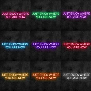 Enjoy Where You Are Neon Sign