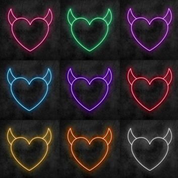 Evil Heart Neon Sign