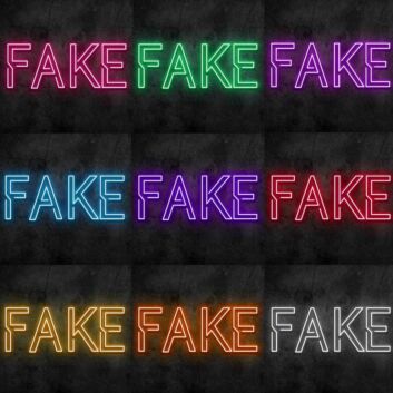 FAKE Neon Sign