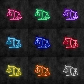 Justice Scale Neon Sign