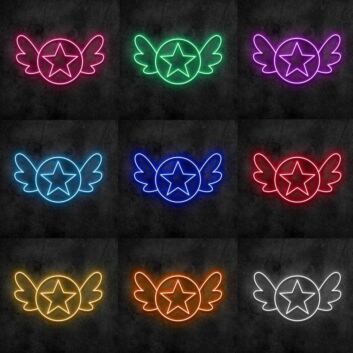 Magical Card Girl Neon Sign