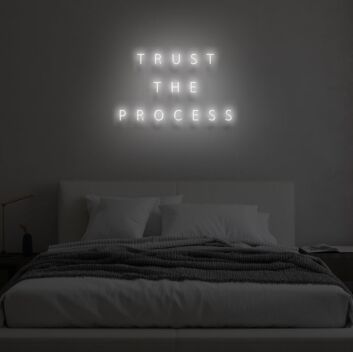 &quot;TRUST THE PROCESS&quot; LED Neon Sign
