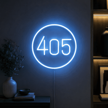 Number 405 Neon Sign