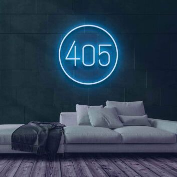 Number 405 Neon Sign