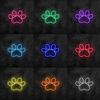 Paw Print Neon Sign