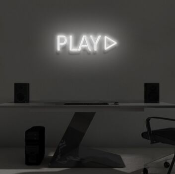 PRESS PLAY&quot; LED Neon Sign