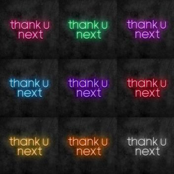 Thank U Next Two-Line Rounded Lettering LED Neon Sign