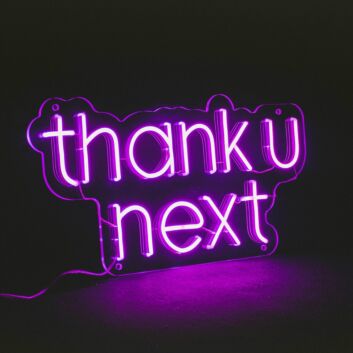 Thank U Next Two-Line Rounded Lettering LED Neon Sign