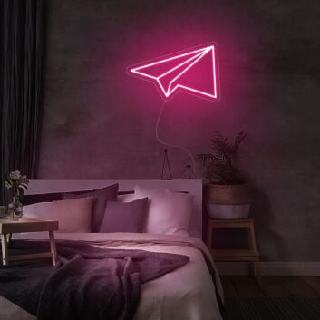 Mini Paper Plane Neon Sign