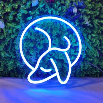 Mini Sleeping Dachshund Neon Sign