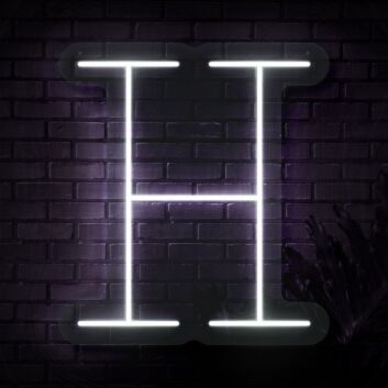 Personalized Initial Letter H Neon Sign