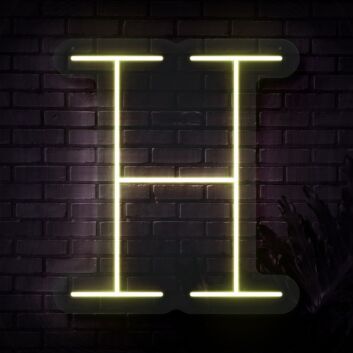 Personalized Initial Letter H Neon Sign