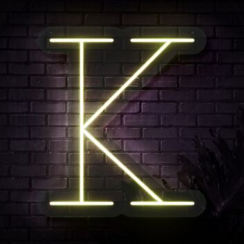 Personalized Initial Letter K Neon Sign