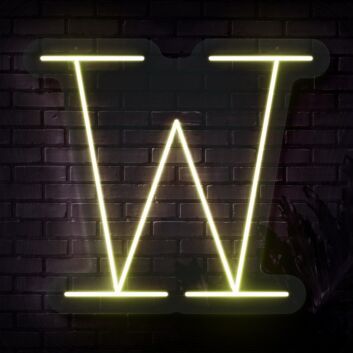 Personalized Initial Letter W Neon Sign MNC41542