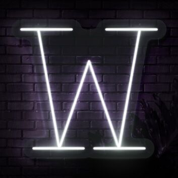 Personalized Initial Letter W Neon Sign MNC41542