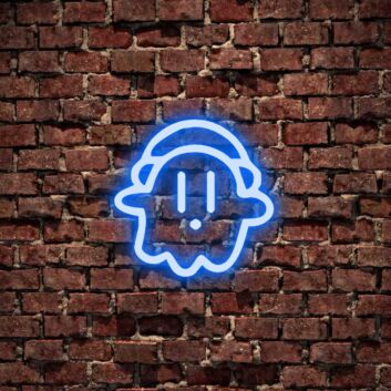 Little Ghost With Hat Neon Sign