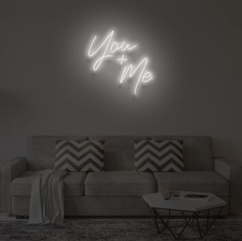 &quot;YOU + ME&quot; LED Neon Sign