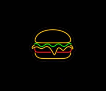 Fast Food Burger Neon Sign