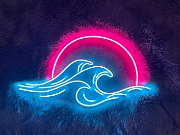 Sun Wave Sunrise Sunset Neon Sign