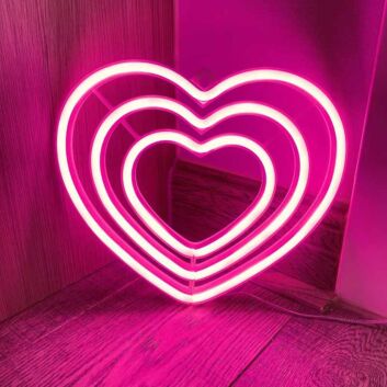 Double Heart &#8211; Led Neon Sign