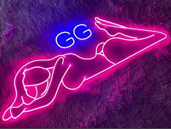 Sexy Girl Custom Name Neon Sign