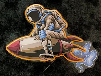 Moon Rider Astronaut Neon Sign