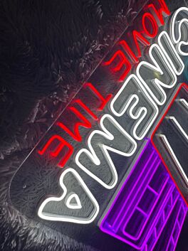 Cinema Movie Time Neon Sign