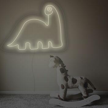 Herbivorous Dinosaurs Neon Sign For Childrens Room