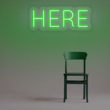 Here Neon Sign