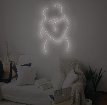 Hug Me Everyday For Couple Neon Sign