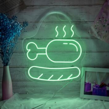 Sausage And Chicken Leg Neon Sign