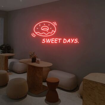 Sweet Days And Donuts Neon Sign