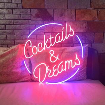 Customize Cocktails &#038; Dreams &#8211; Led Neon Sign