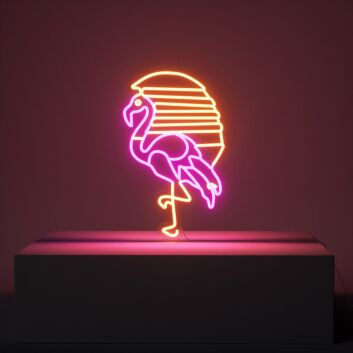 Flamingo and Sunset Neon Sign