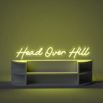 Head Over Hill Neon Sign