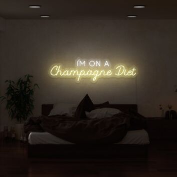 Champagne Diet Neon Sign